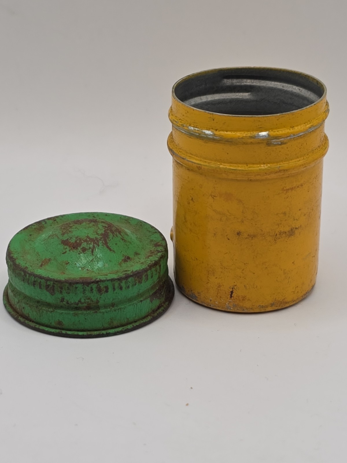 Vintage Kodak Film Metal Canister Container Green Cap 35mm