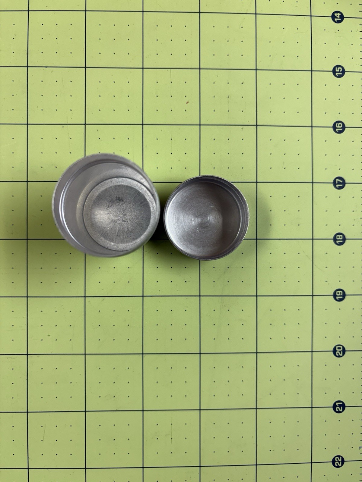 vintage 35mm film case, aluminum, screw-on lid, VGC, Rare