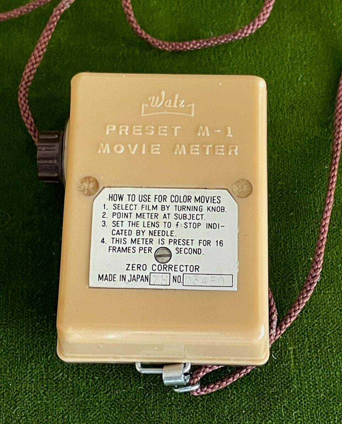 Vintage WALZ Light Exposure Meter for POLAROID Cameras Japan Leather Case