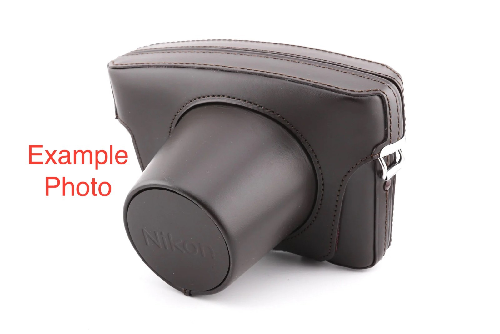 :[NOS] Nikon Dark Brown Leather Camera Case for S3 2000 Limited Edition (Boxed)