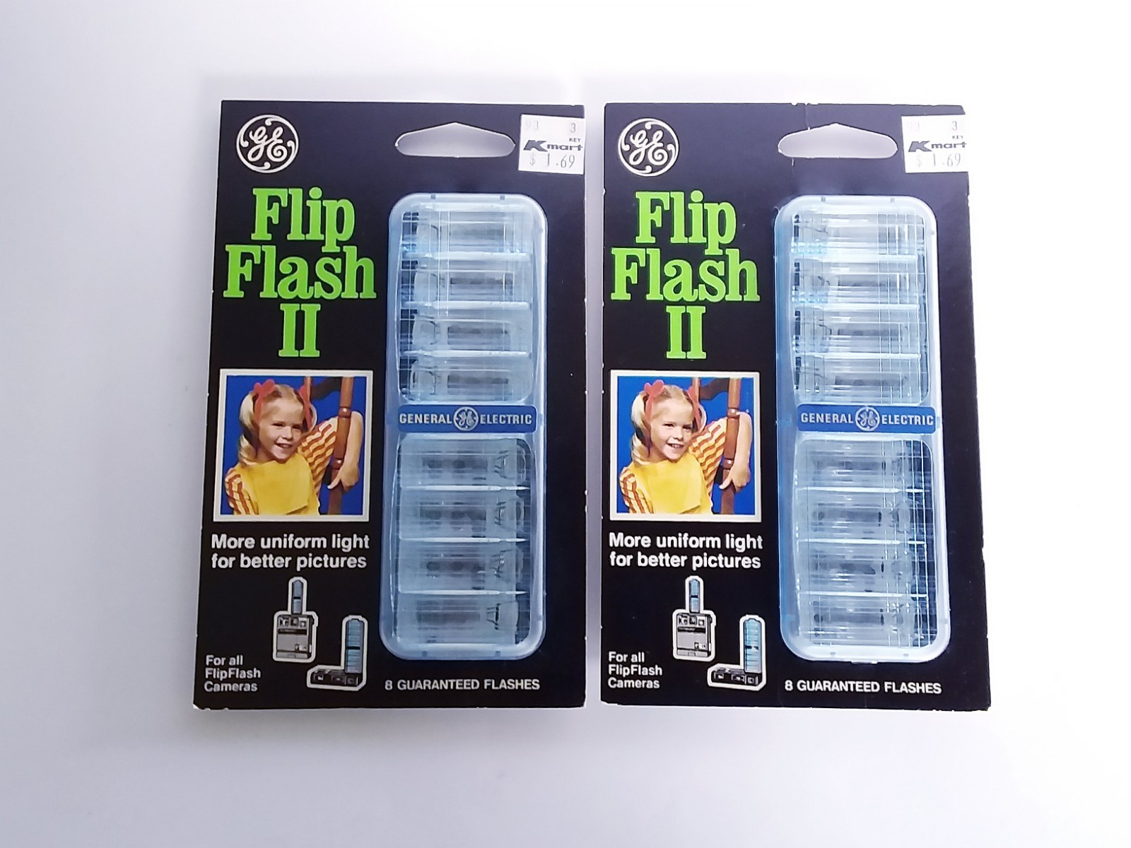 2 Vtg. GE General Electric Flip Flash II Camera Flash Bulbs Sets new 8 ct