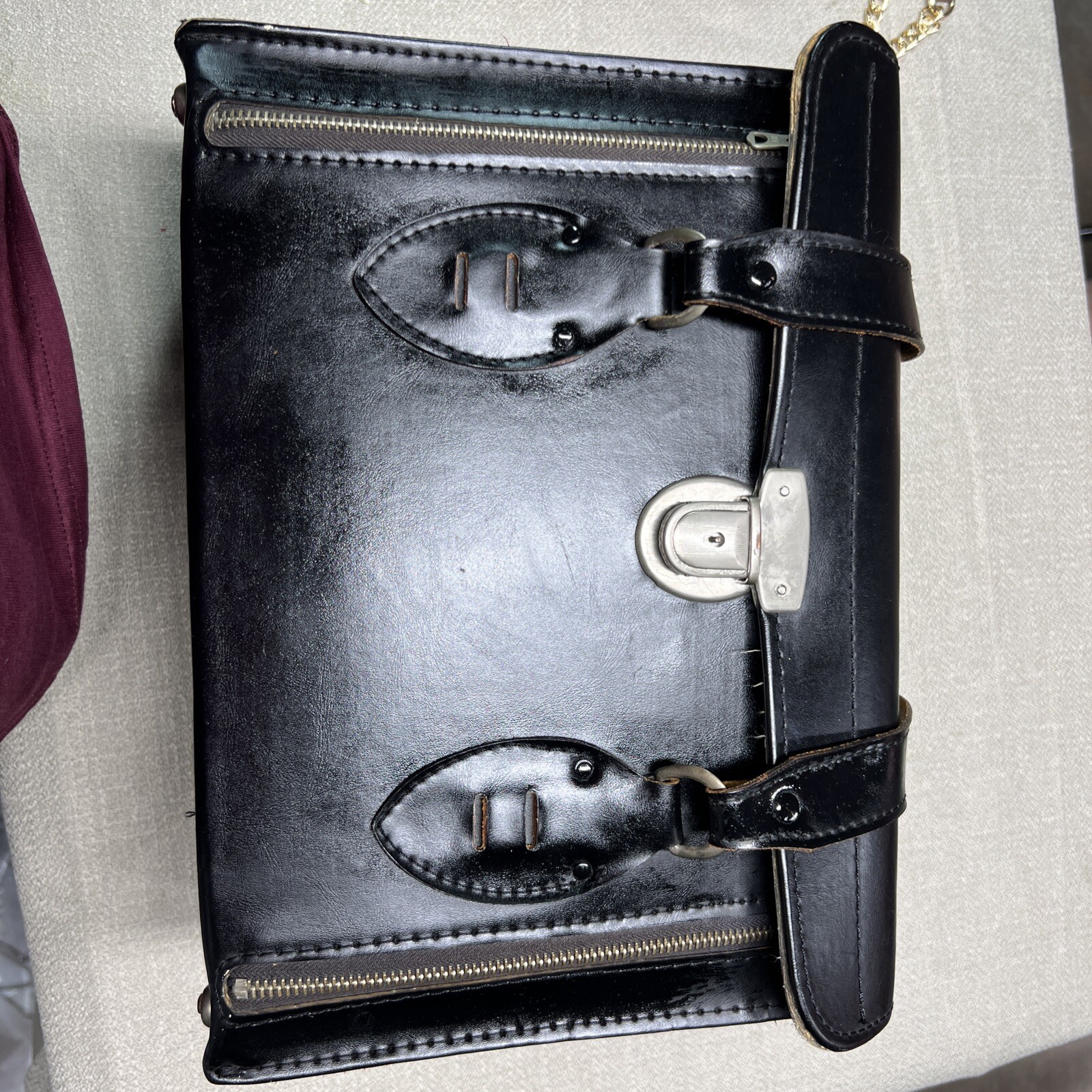 VINTAGE KALI-BAG BLACK LEATHER LARGE CAMERA BAG KALIMAR IN JAPAN
