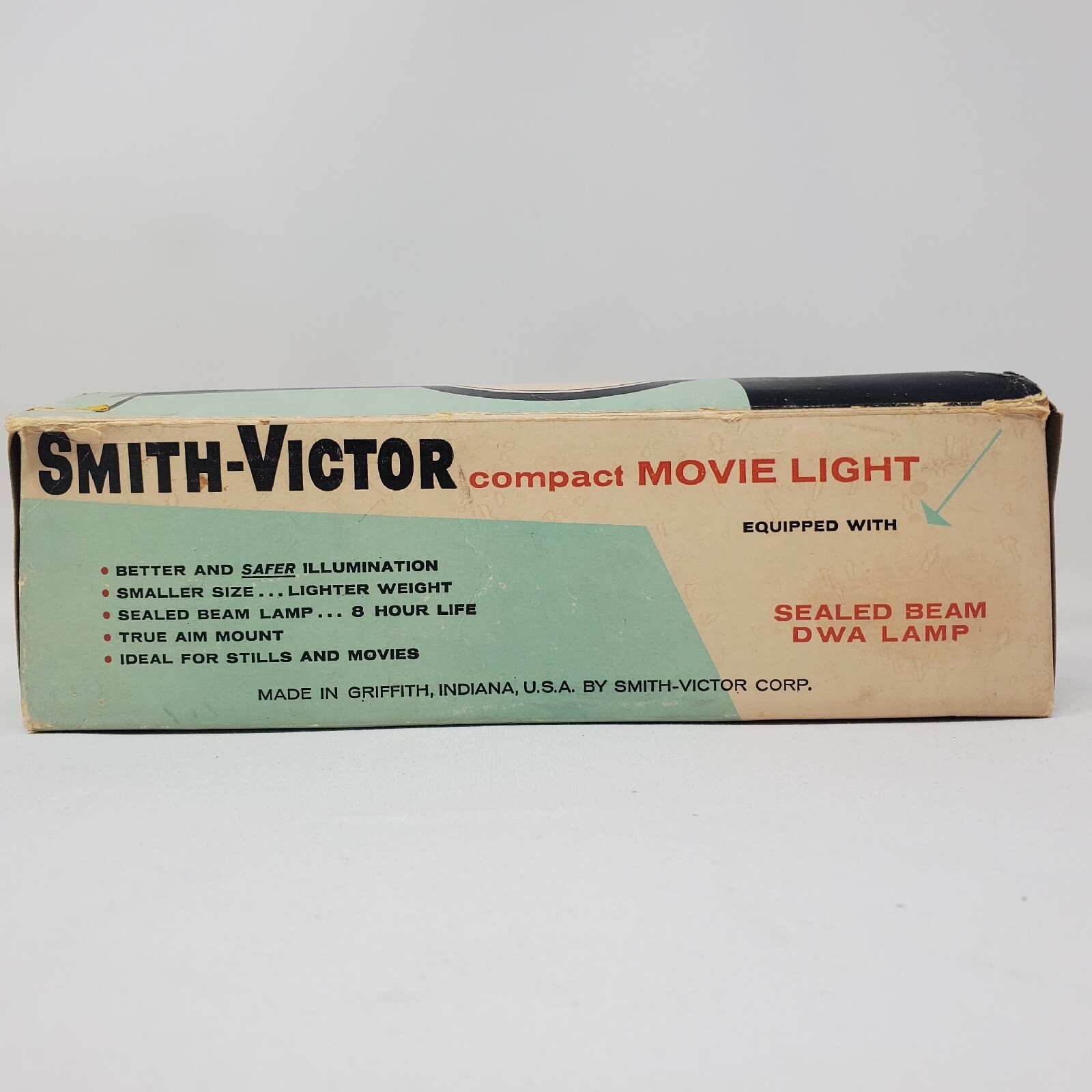 Smith-Victor Model L-5 Compact Movie Light Vintage 1962 GE Beam Tested Works