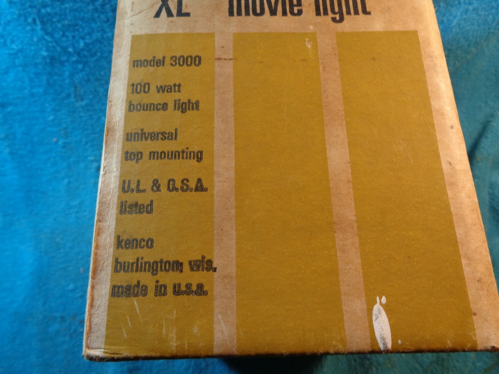 Vtg Kenco XL Mini Sealed Beam 100 Watt Movie Bounce Light # 3000 USA Made Works