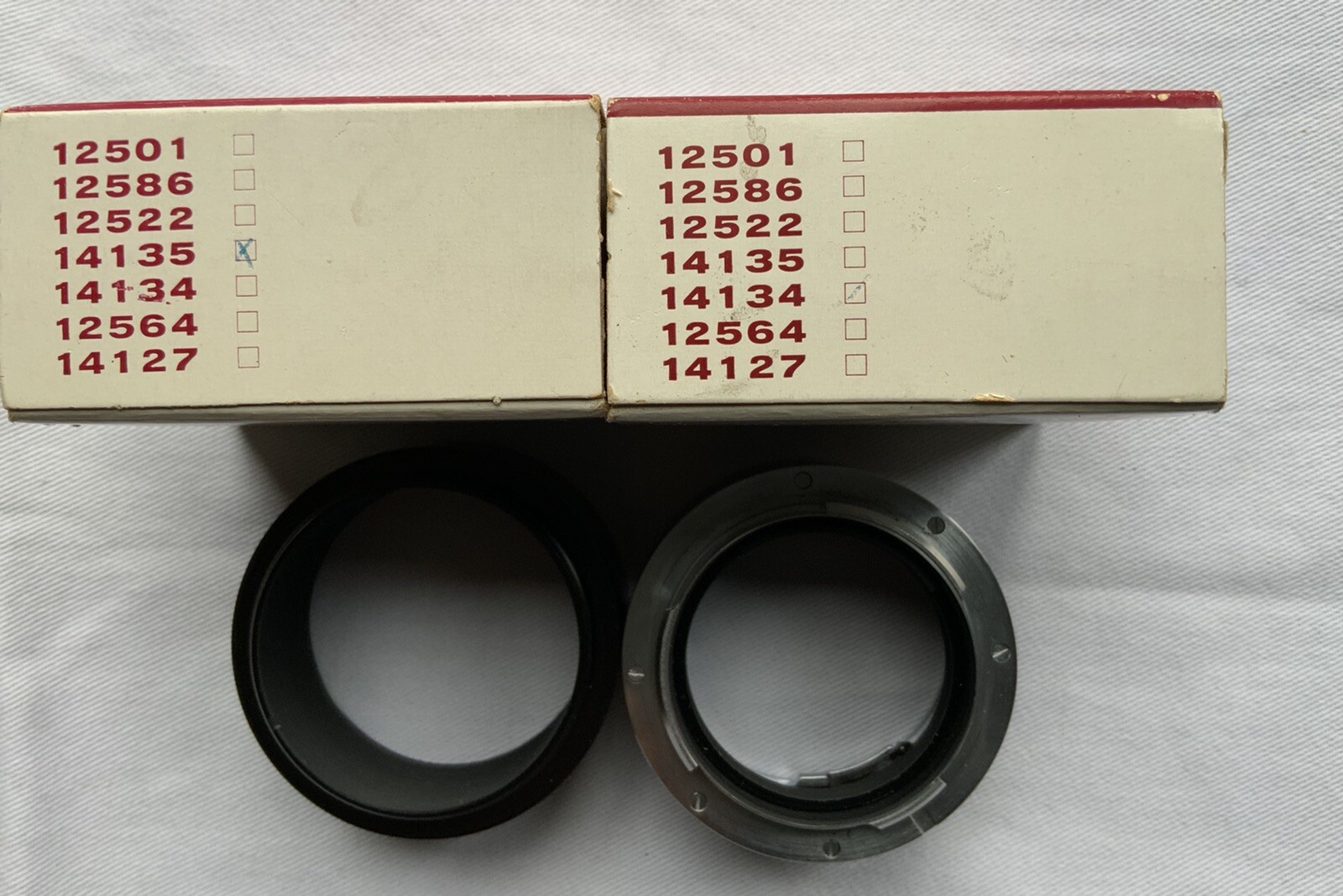 Vintage Lot E.Leitz Wetzlar 2 Piece Combination Rings 1435 And 1434.