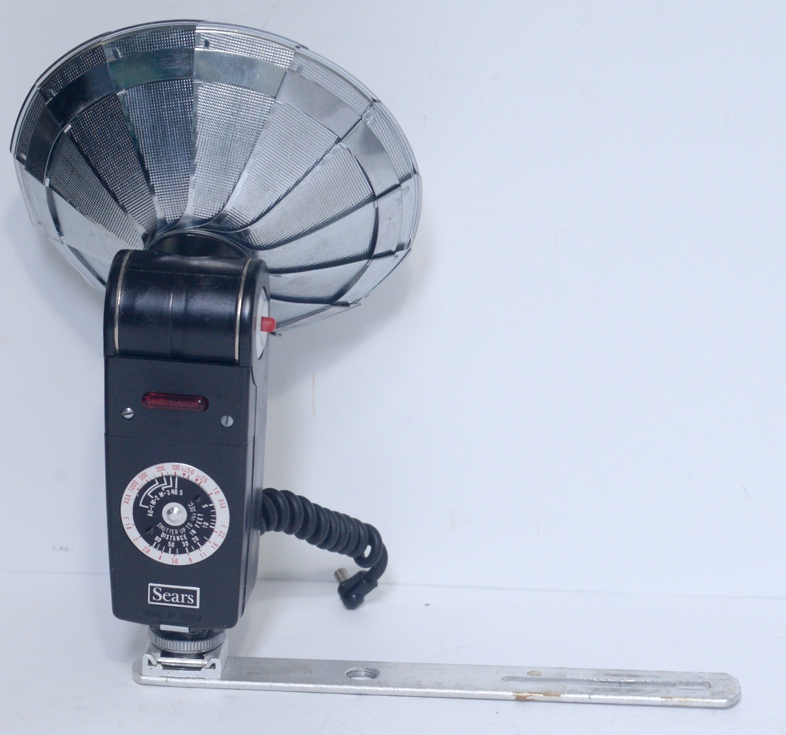 SEARS Flash Unit with Bulb Reflector and Brracket Vintage Photo Accessory
