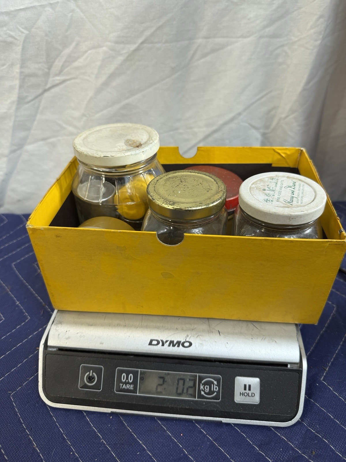 Kitchen Spice Tin Canister Lot Glass Jars Harry David Kodak Can Yellow