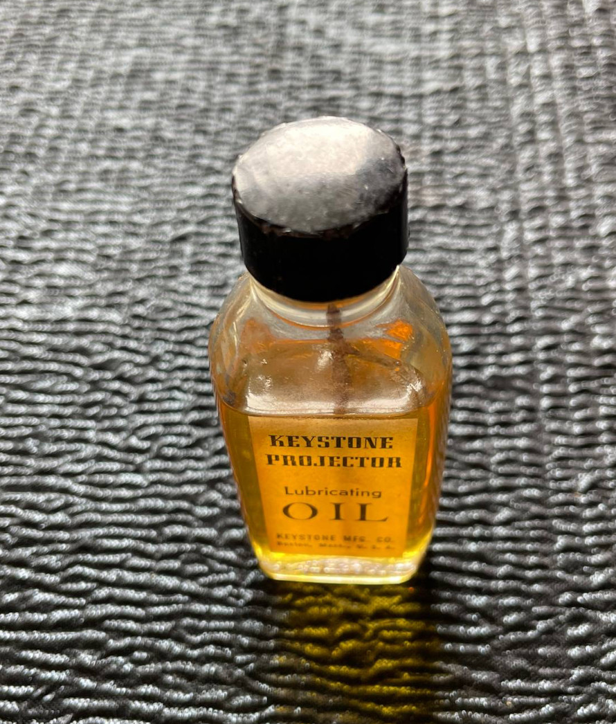 Keystone Projector Lubricating Oil 3/4 Full Keystone Mfg Boston Mass Old Film