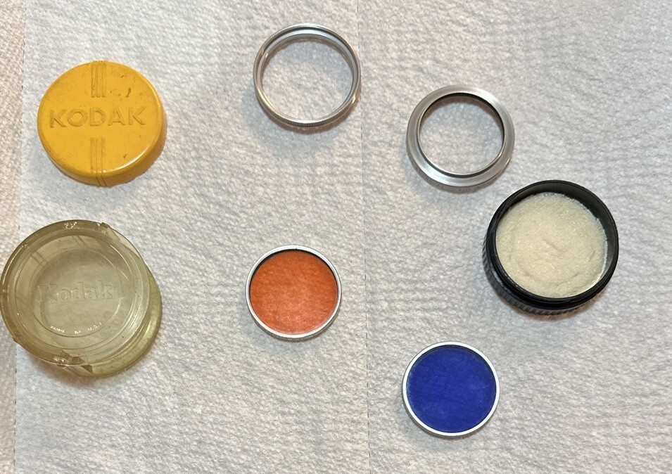 2-Camera Filters 1-Adapter Ring – Kodak Series 6/80A Filter/Harrison C-7 No. 3