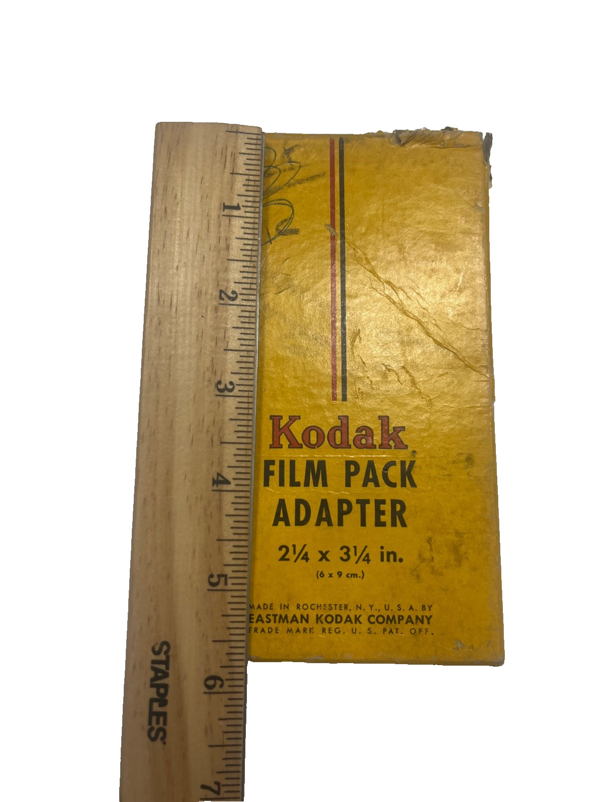 Vintage Kodak Film Pack Adapter 2 1/4 x 3 1/4 inch Vintage w/ Original Box READ