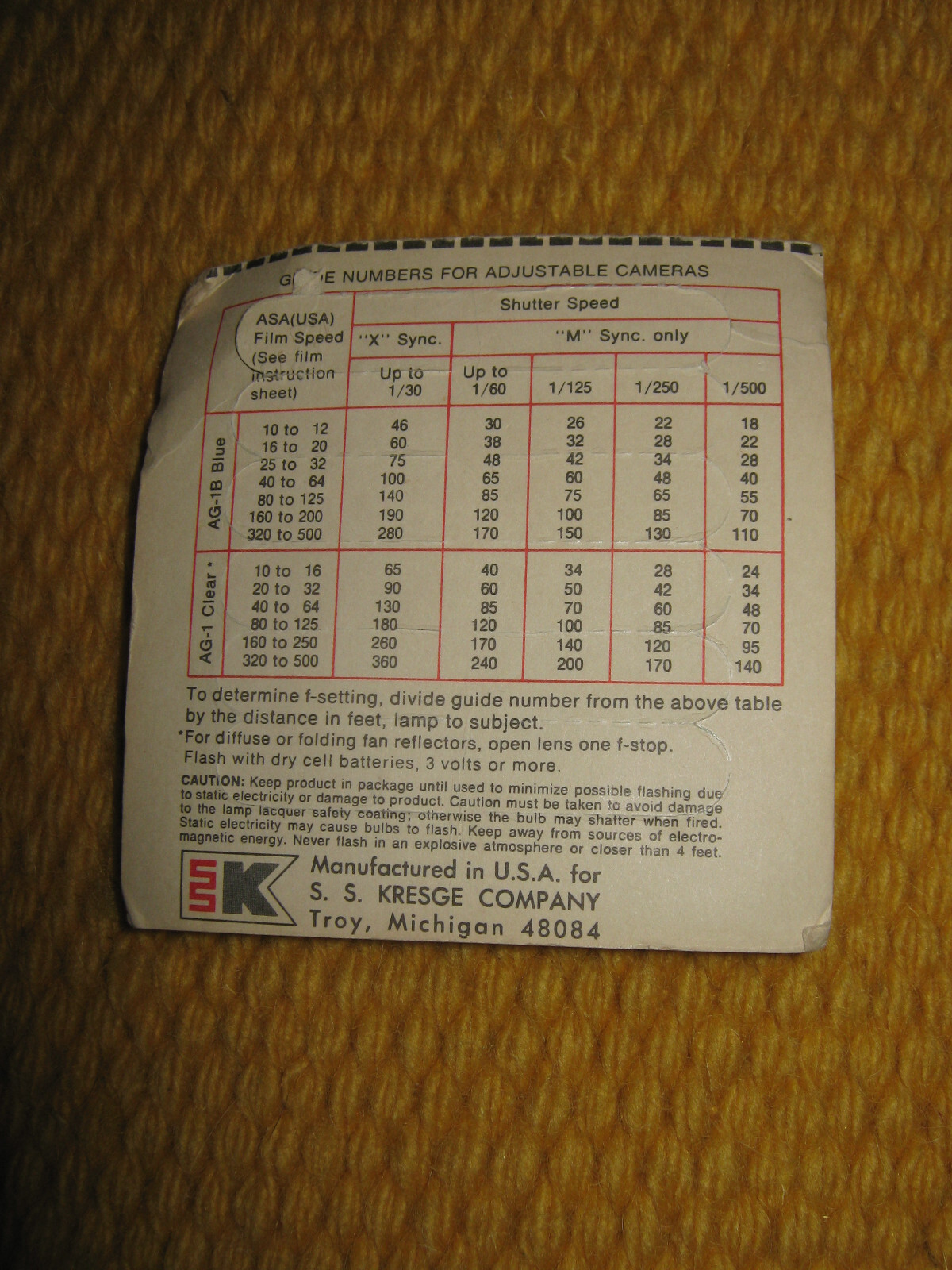 K-Mart/Focal AG-1B Flash Bulbs – 21 Bulbs