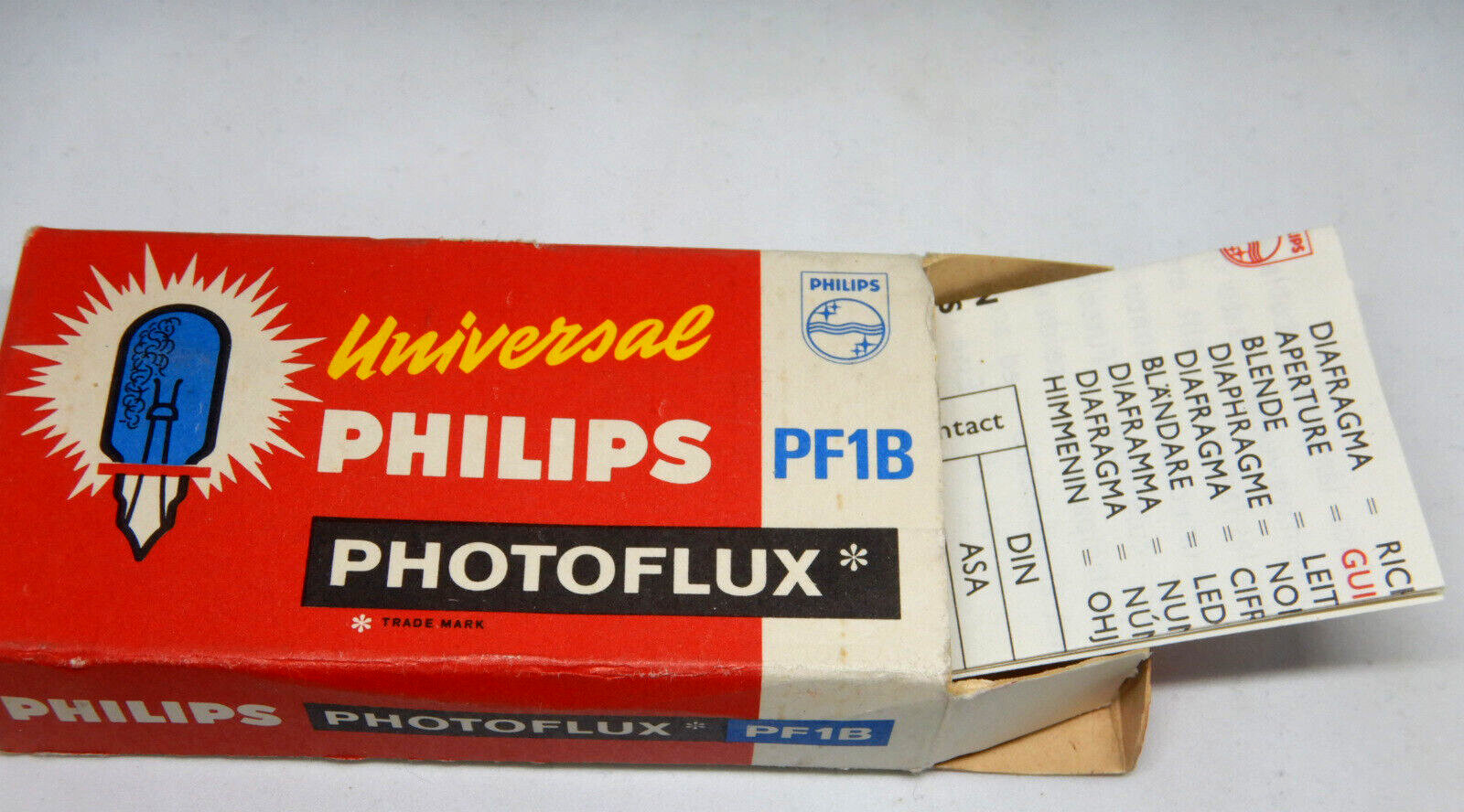 Vintage Philips Photoflux PF1B Light Bulb AC9 Pack Of 5 Camera Flash New Unused