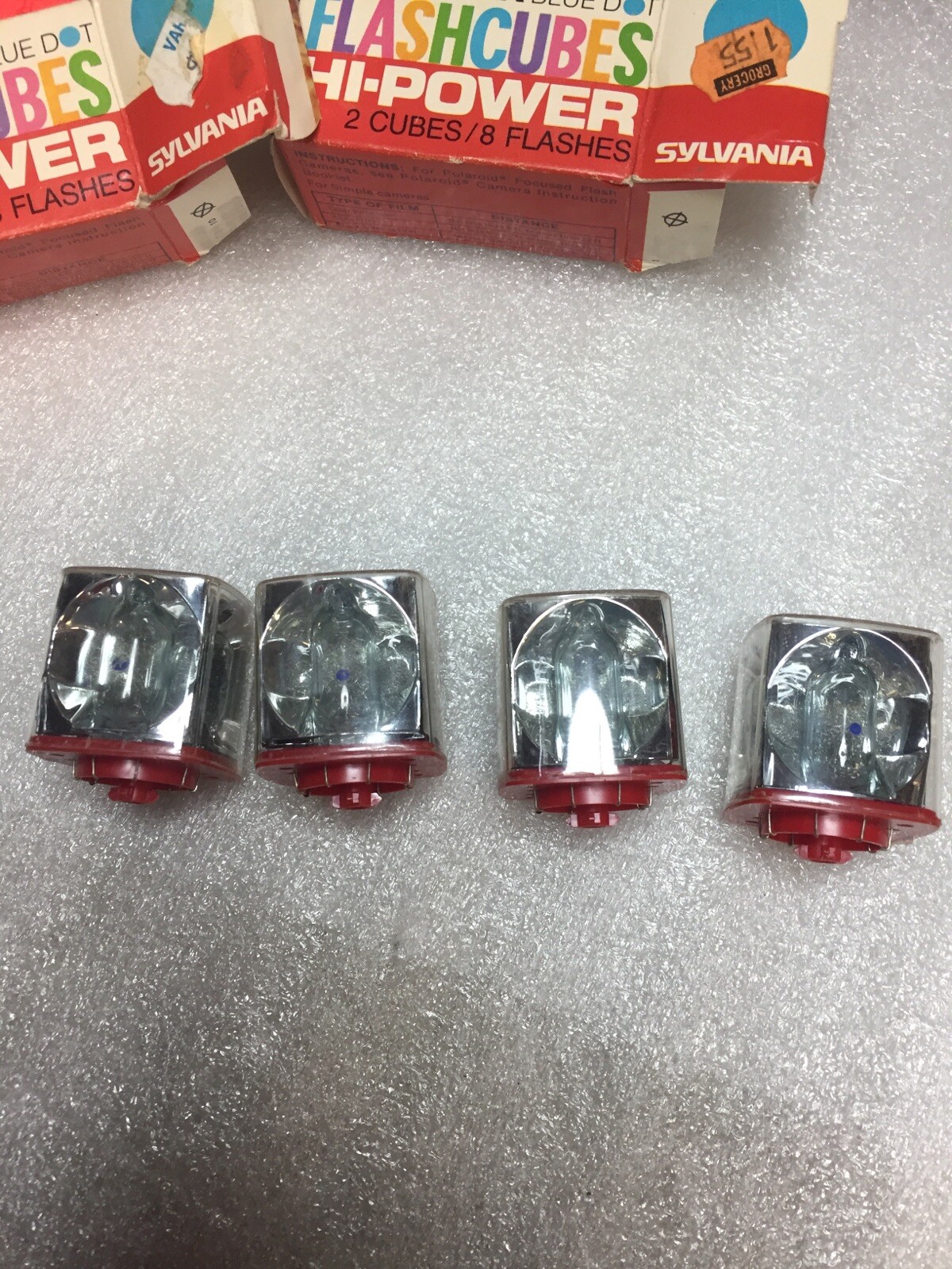 Sylvania Blue Dot FLASHCUBES (4 cubes/16 flashes) Hi-Power NOS