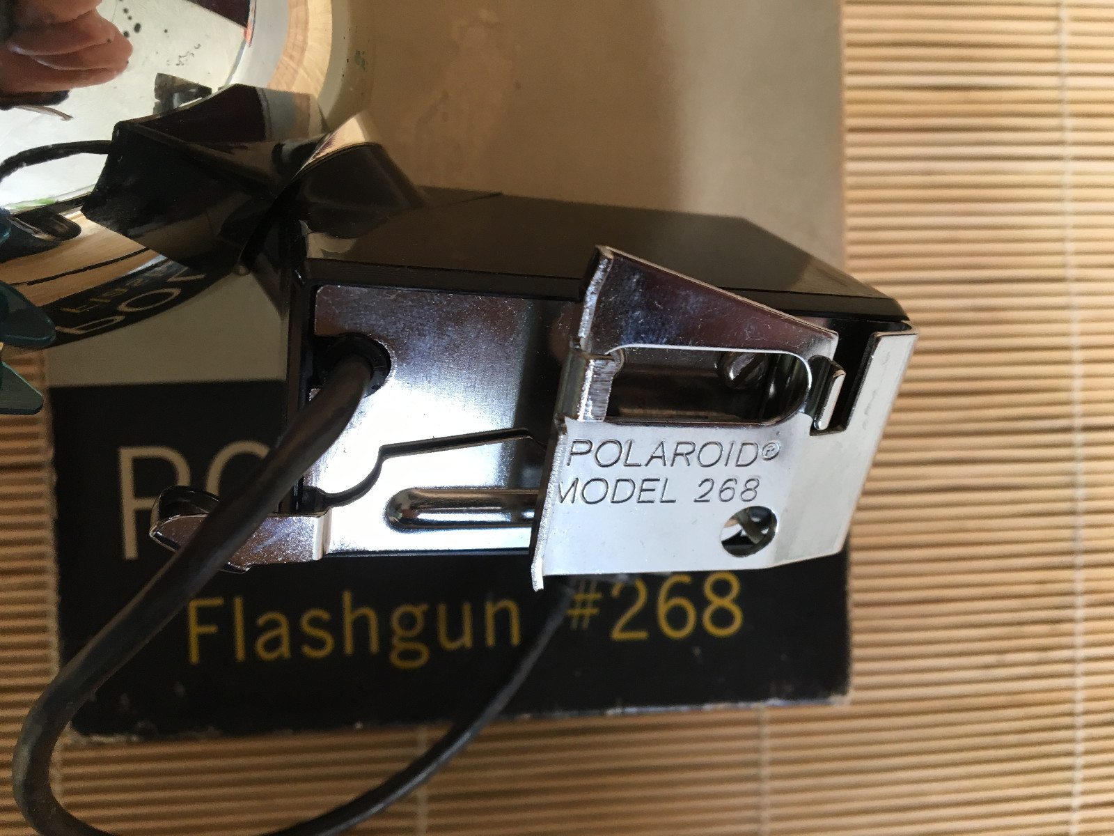 VINTAGE! Polaroid Flashgun Flash Gun #268 with Box & Black & White Print Coater