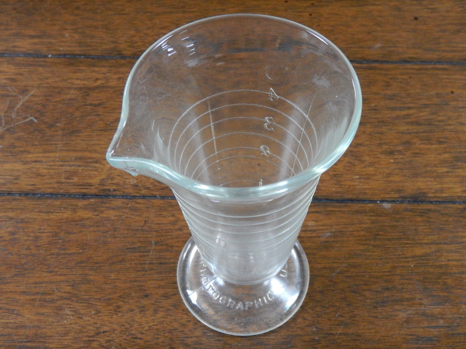 Vintage 4 Ounce Footed Glass Measuring Cup/Beaker – For Photographic Use Only