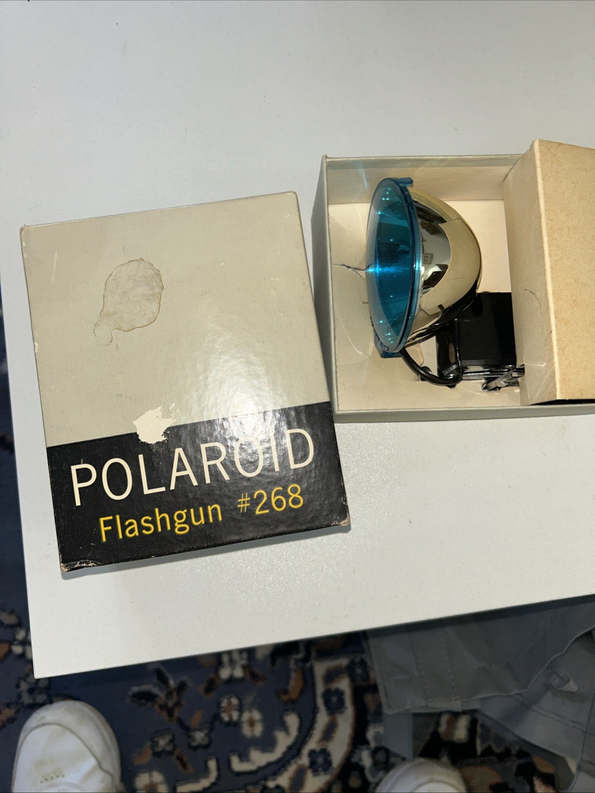 Vintage Polaroid Flash Gun #268 – Boxed – Camera Flash Accessory – Untested