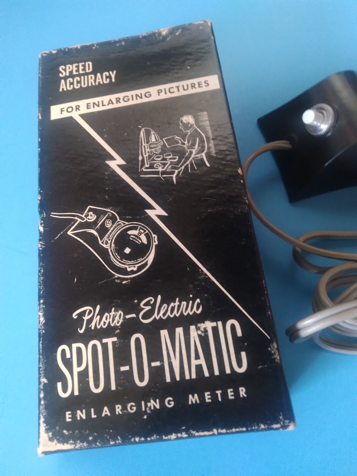 Photo-Electric Spot-O-Matic Enlarging Meter Original Box w/ Instructions Kinnard
