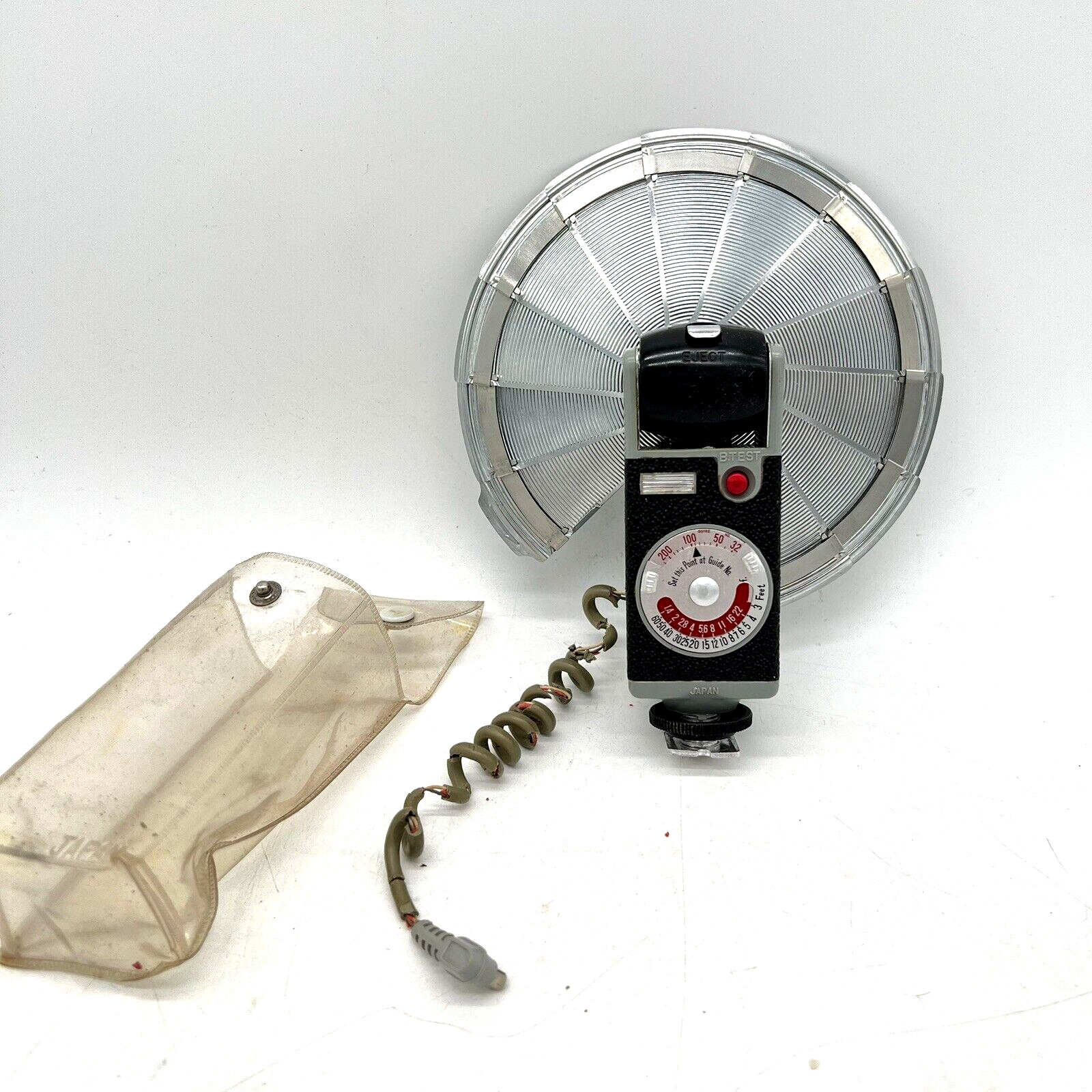 Vintage SUNSET Photo Tilt a Mite Camera Flash Unit Collapsible Fan