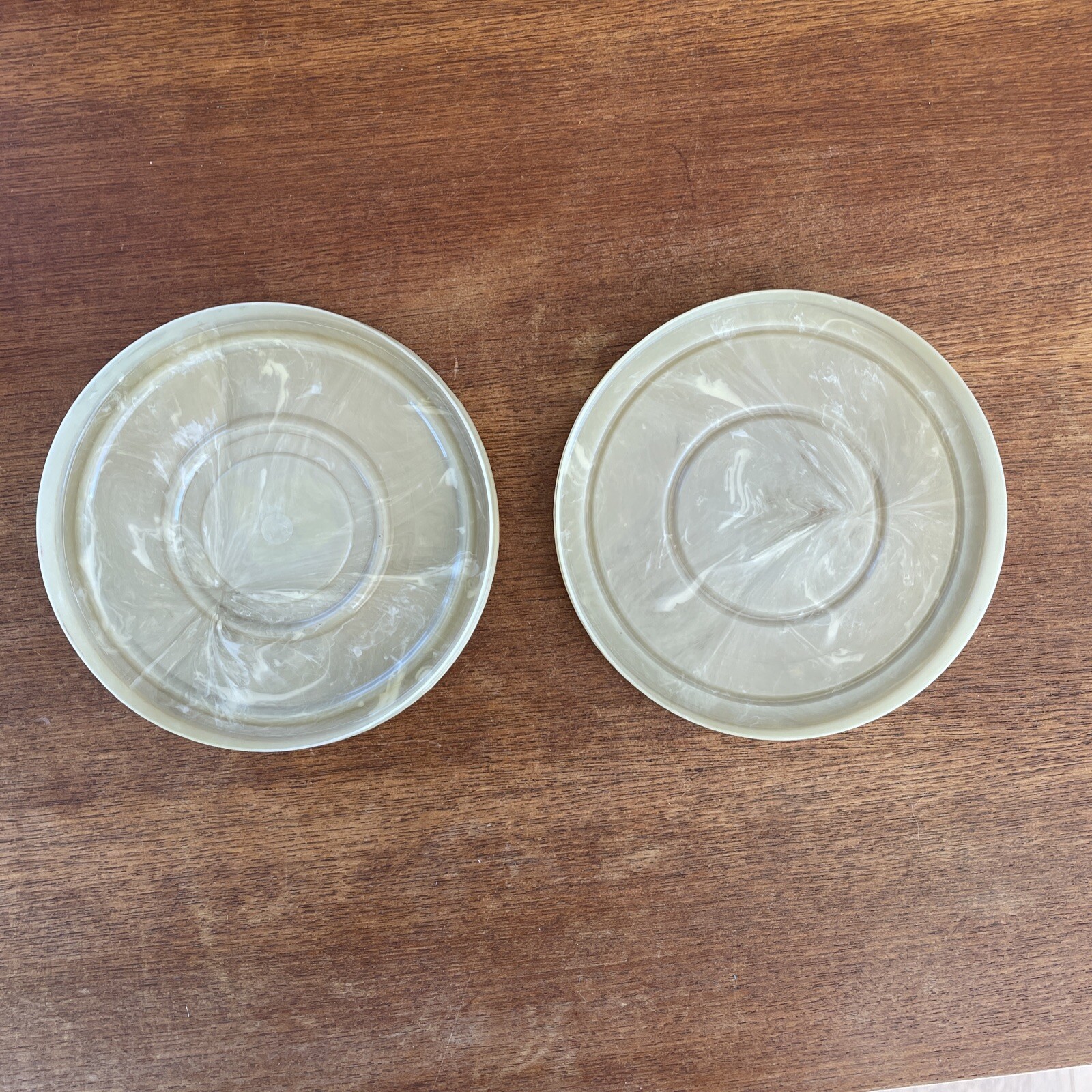 Empty Vintage 8mm Film Canister Marbled Plastic Swirled Mid-Century 5.25″ dia