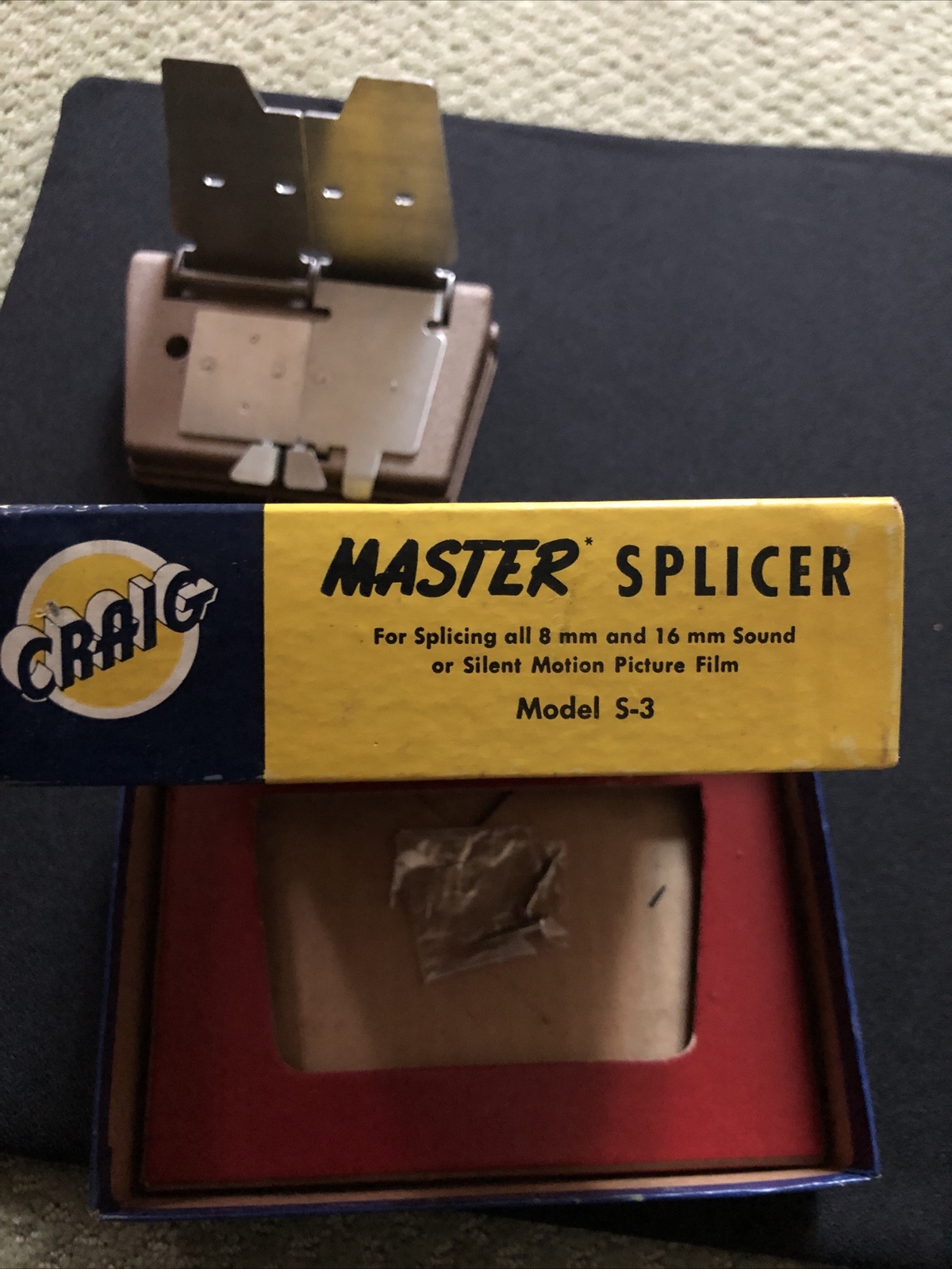 CRAIG MASTER SPLICER VINTAGE IN ORIGINAL BOX 8mm & 16mm FILM SPLICING TOOL
