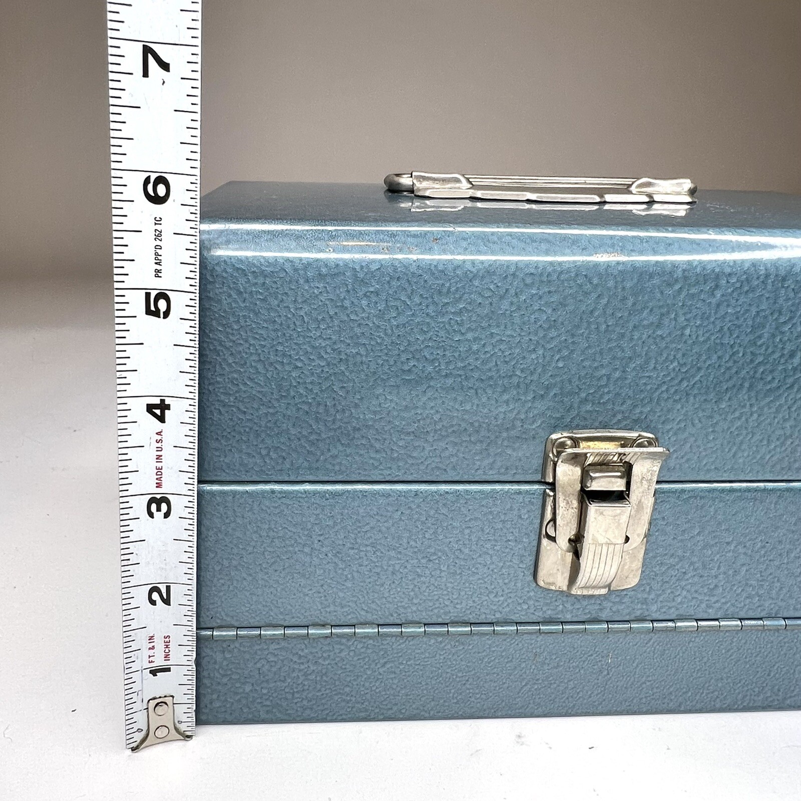 Logan De Luxe Blue Metal 8mm Movie Reel Chest Case w/ Original Box