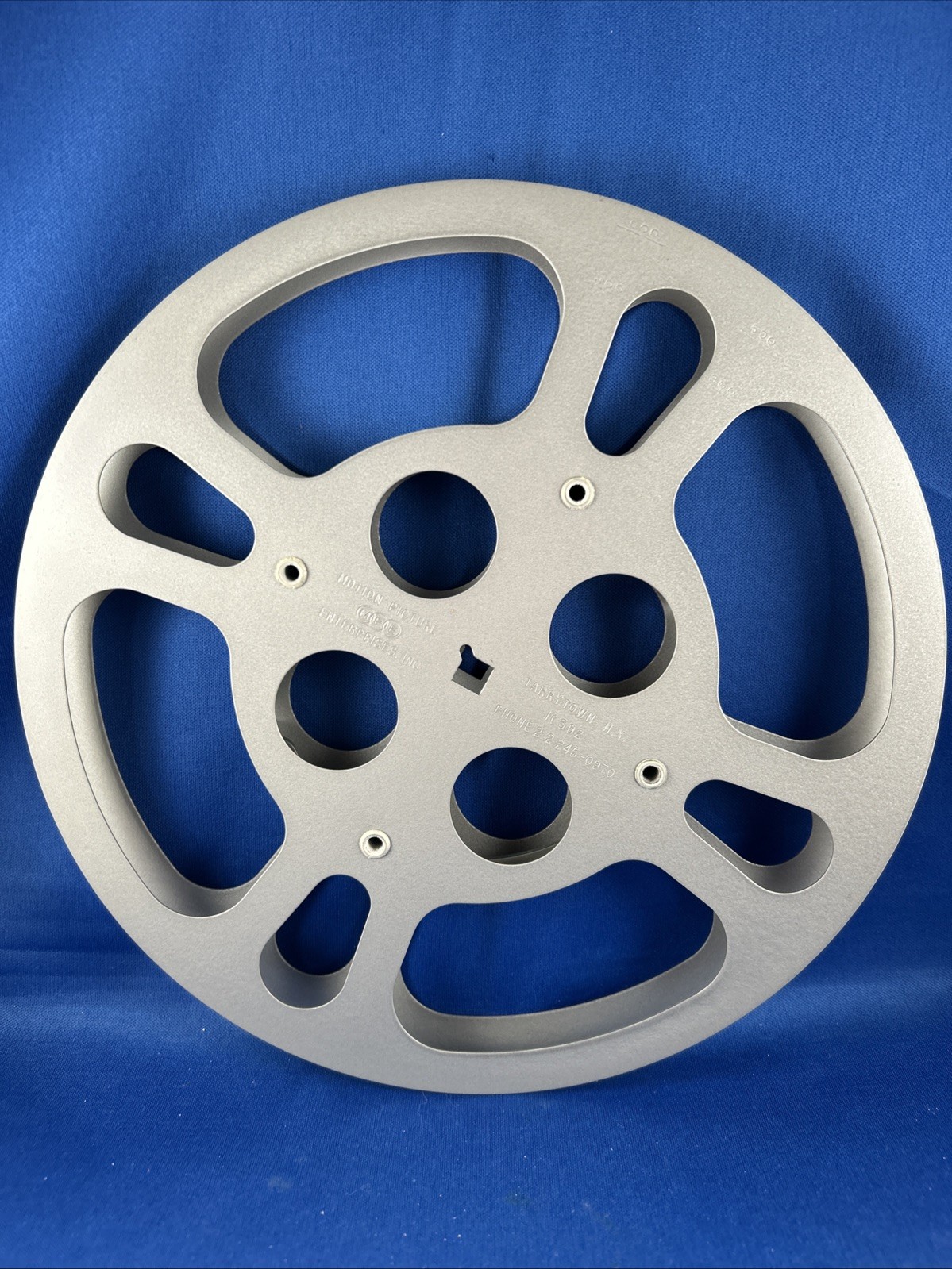 1 Movie Motion Picture Enterprises Steel 9.25″ Film Reel 16mm w/ GB Orange Case