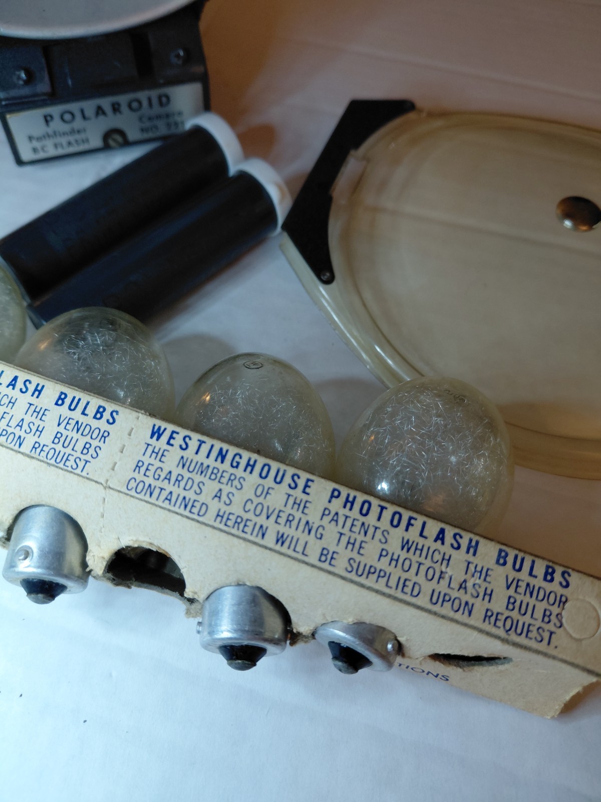 Vintage Polaroid Pathfinder BC Flash No. 221 Kit Print Coaters Bulbs Reflector