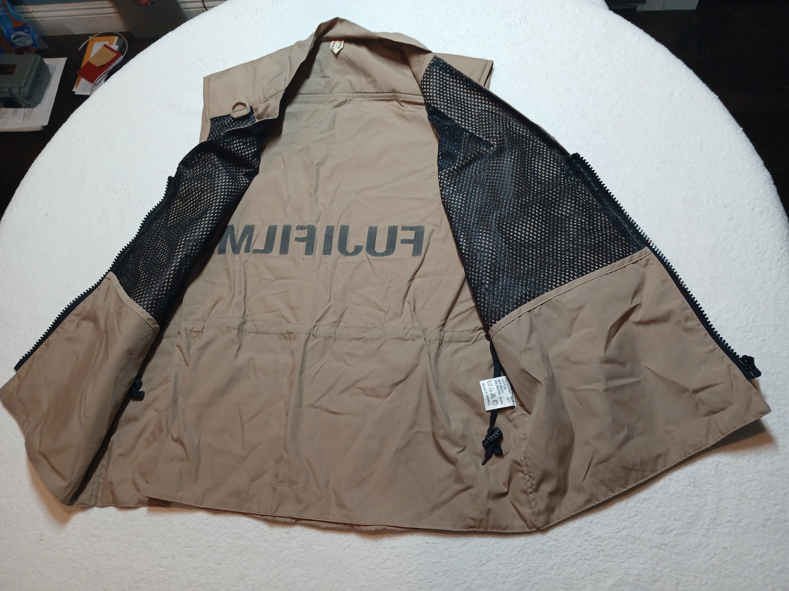 Vintage Fuji Film Professional Media Press Vest Photographer Korea 1980s Size L