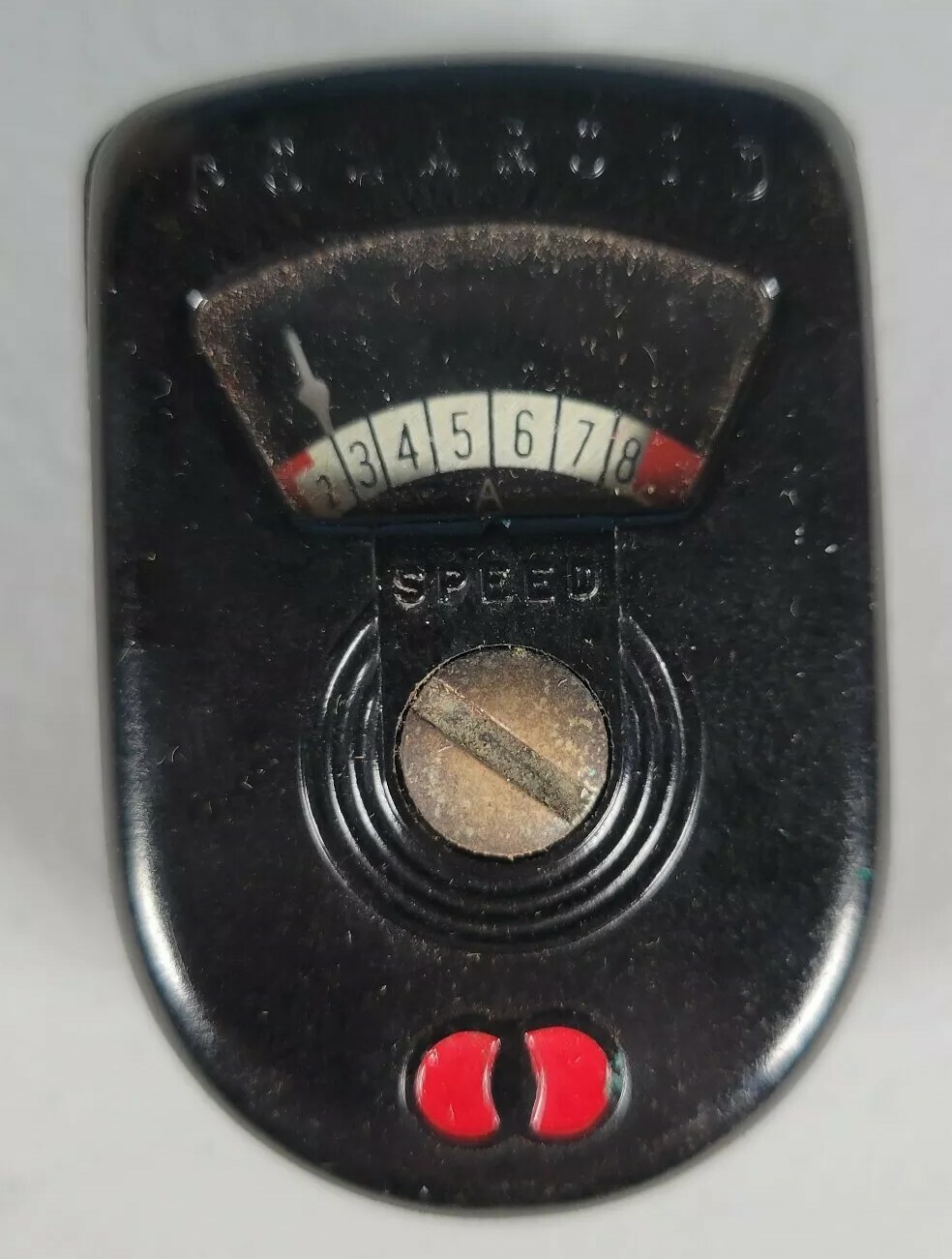Vintage Polaroid Speed Exposure Meter with Leather Case Made in USA by GE