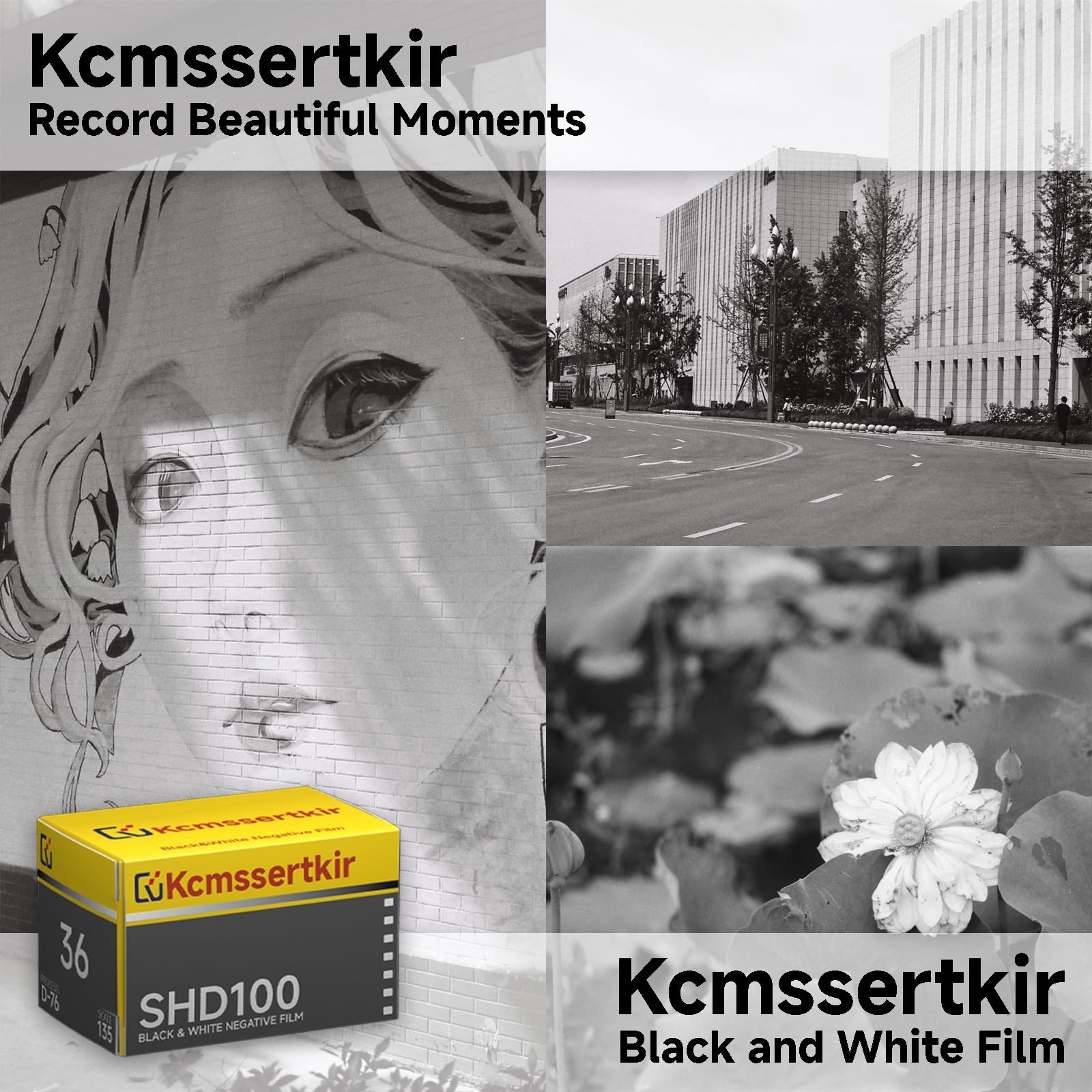 Black and White Film ISO 100 35mm SHD100 36 Exposures Photography Roll