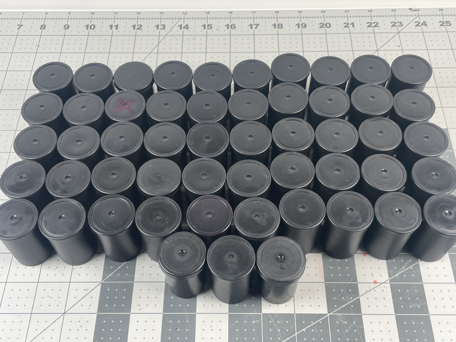 Lot of 53qty of Black 35mm Empty Film Canister with Black lid