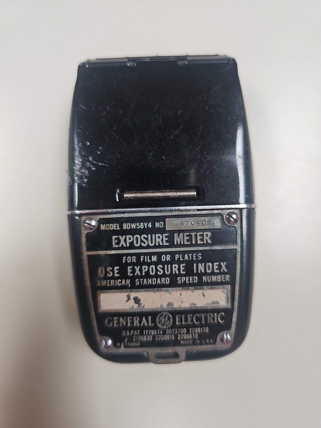 GE Light meter, Vintage Exposure meter Model 8DW58Y4