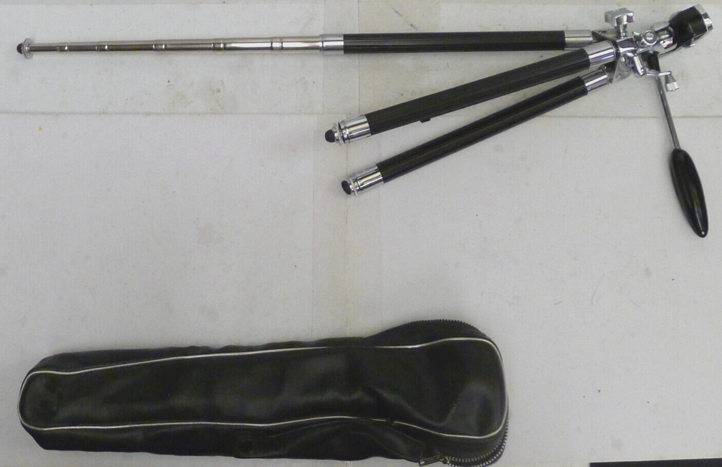 Manon Compact Telescopic Tripod w/Elevator Hand Crank +Original Case -Japan