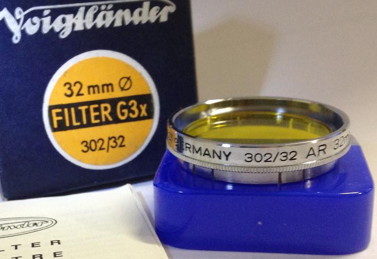 VOIGTLANDER G3x 302/32 AR 32 mm FILTER NEW OLD STOCK–SLIP ON