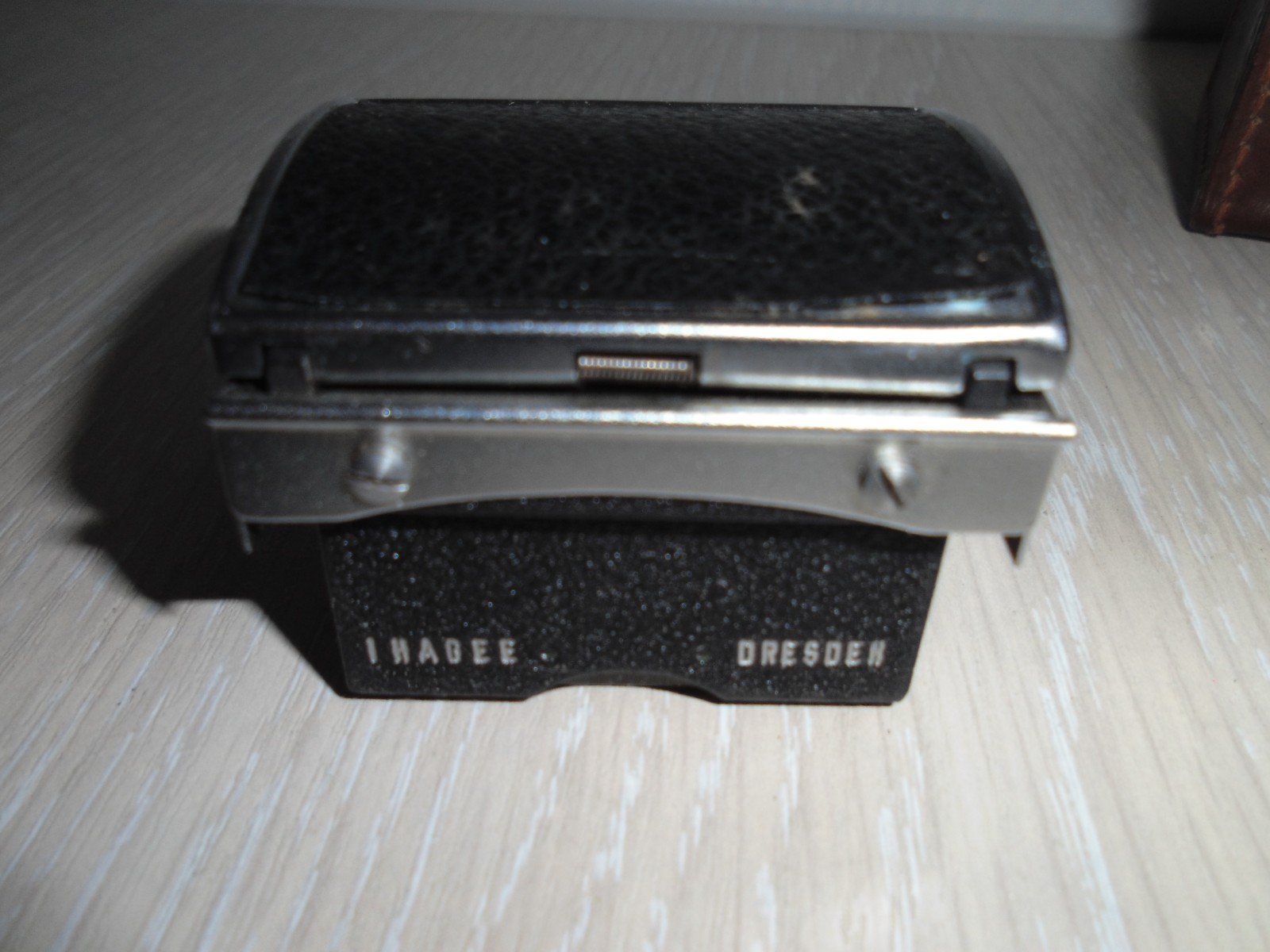 Ihagee Exakta waist level finder in case #0284