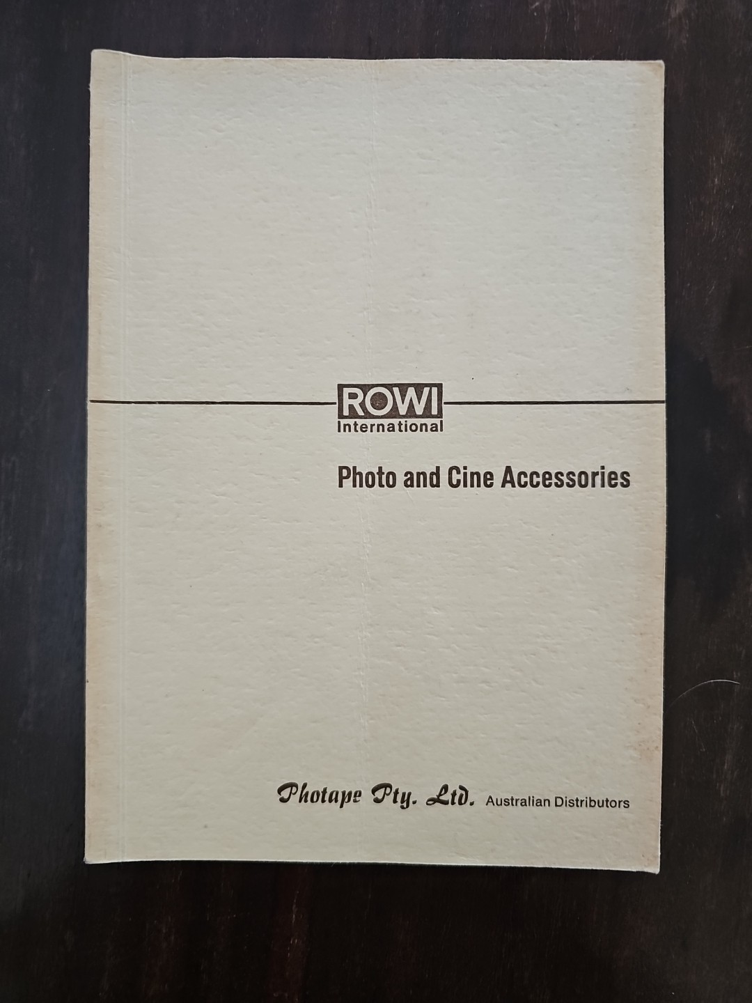 Vintage Rowi International Photo and CINE Accessories Booklet