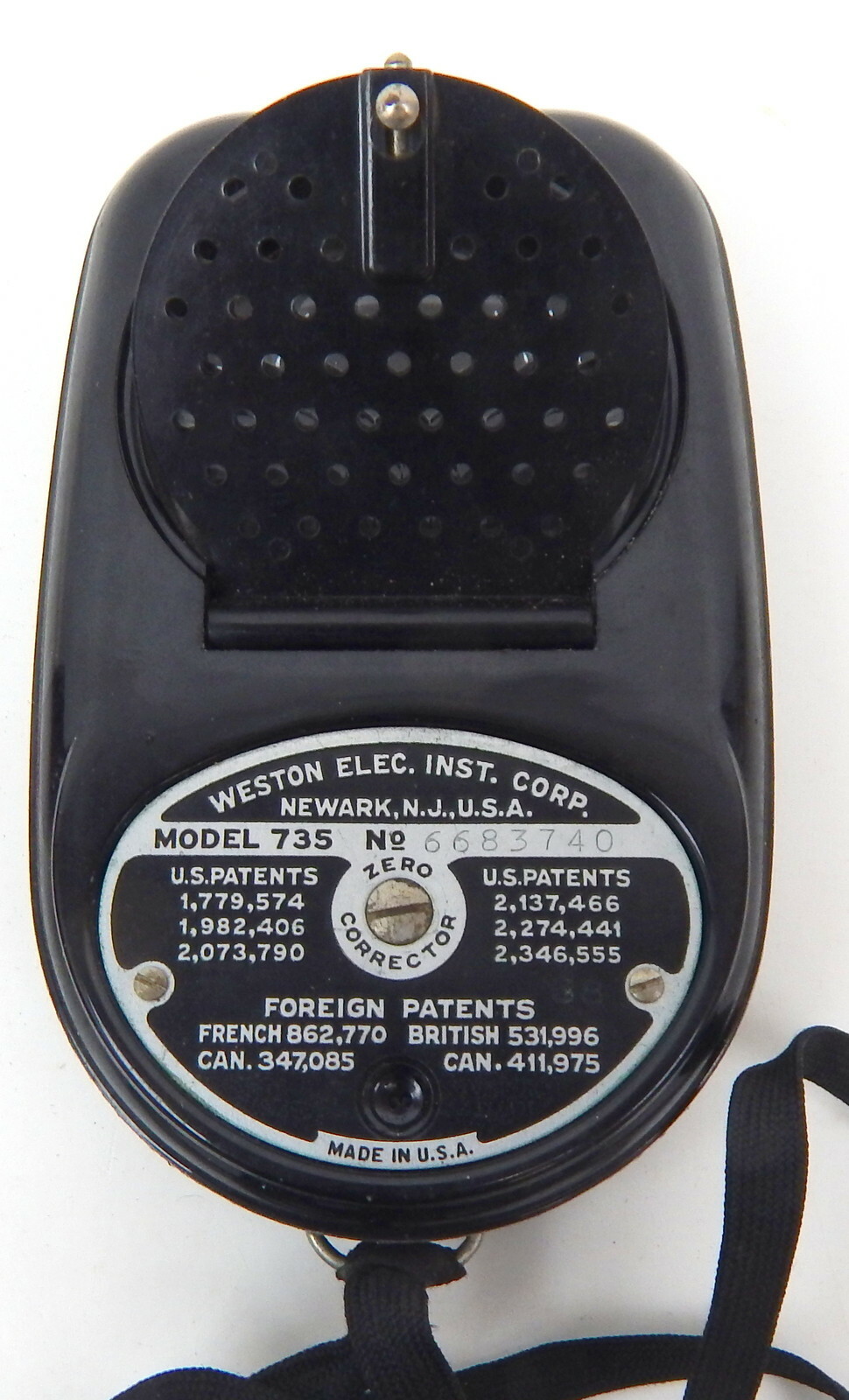 1R WESTON MASTER II Universal Exposure Light Meter w/ Case Model 735 Works