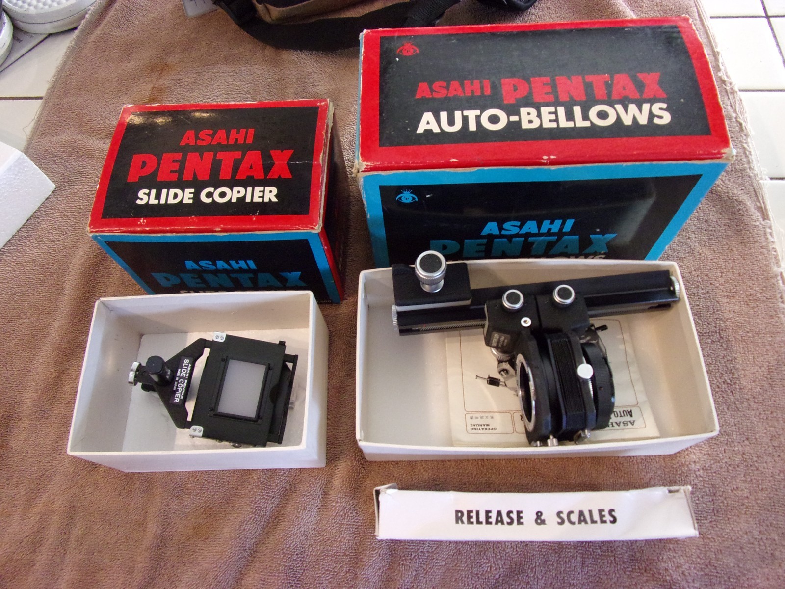 Asahi Pentax Auto-Bellows & Slide Copier New With Boxes K Mount