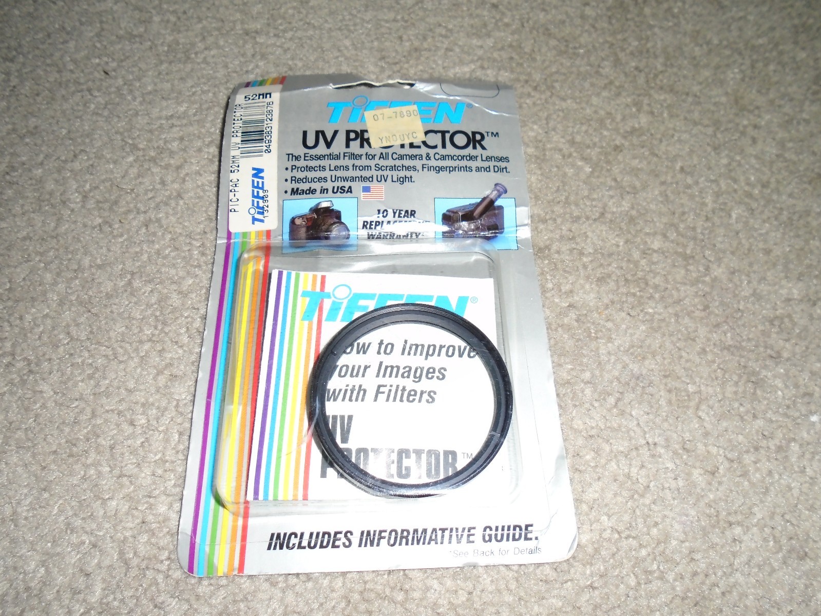 6 VINTAGE CAMERA LENS 52MM FILTERS & ONE LENS STEP RING 52MM – 55MM, EXC. COND.