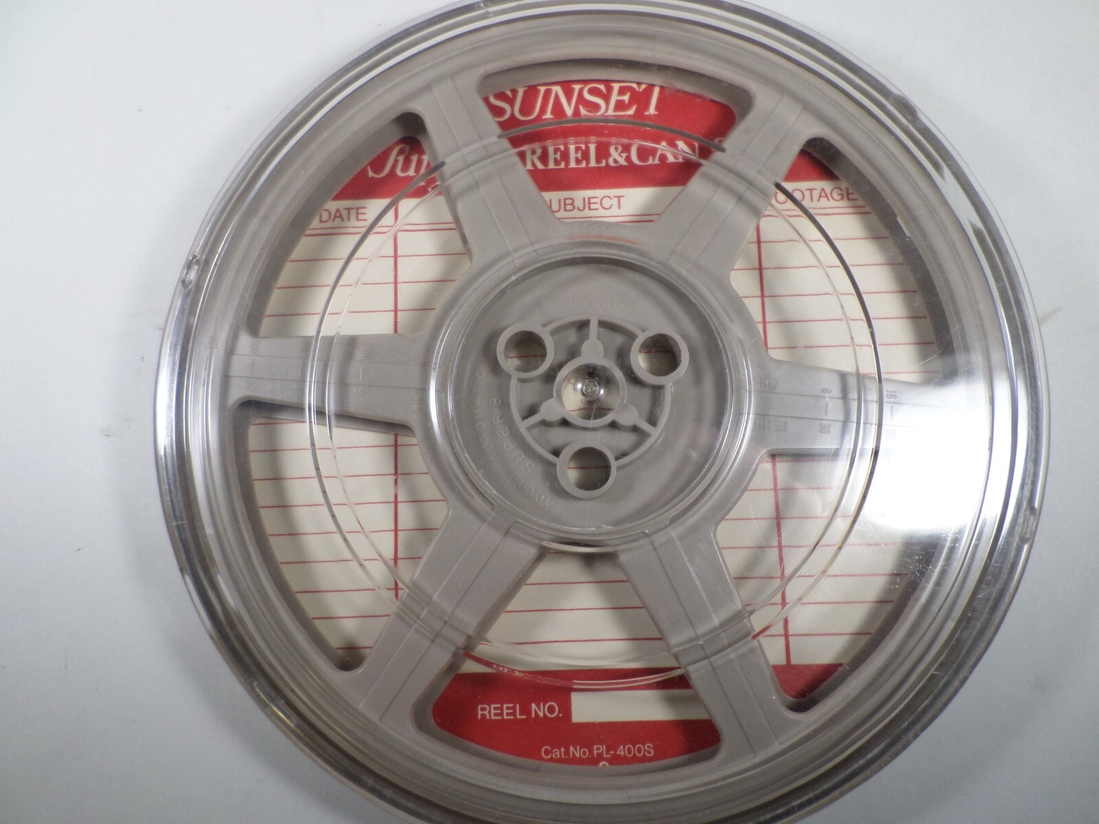 SUNSET Super8 Reel And Can Set Cat. No. PL-400S