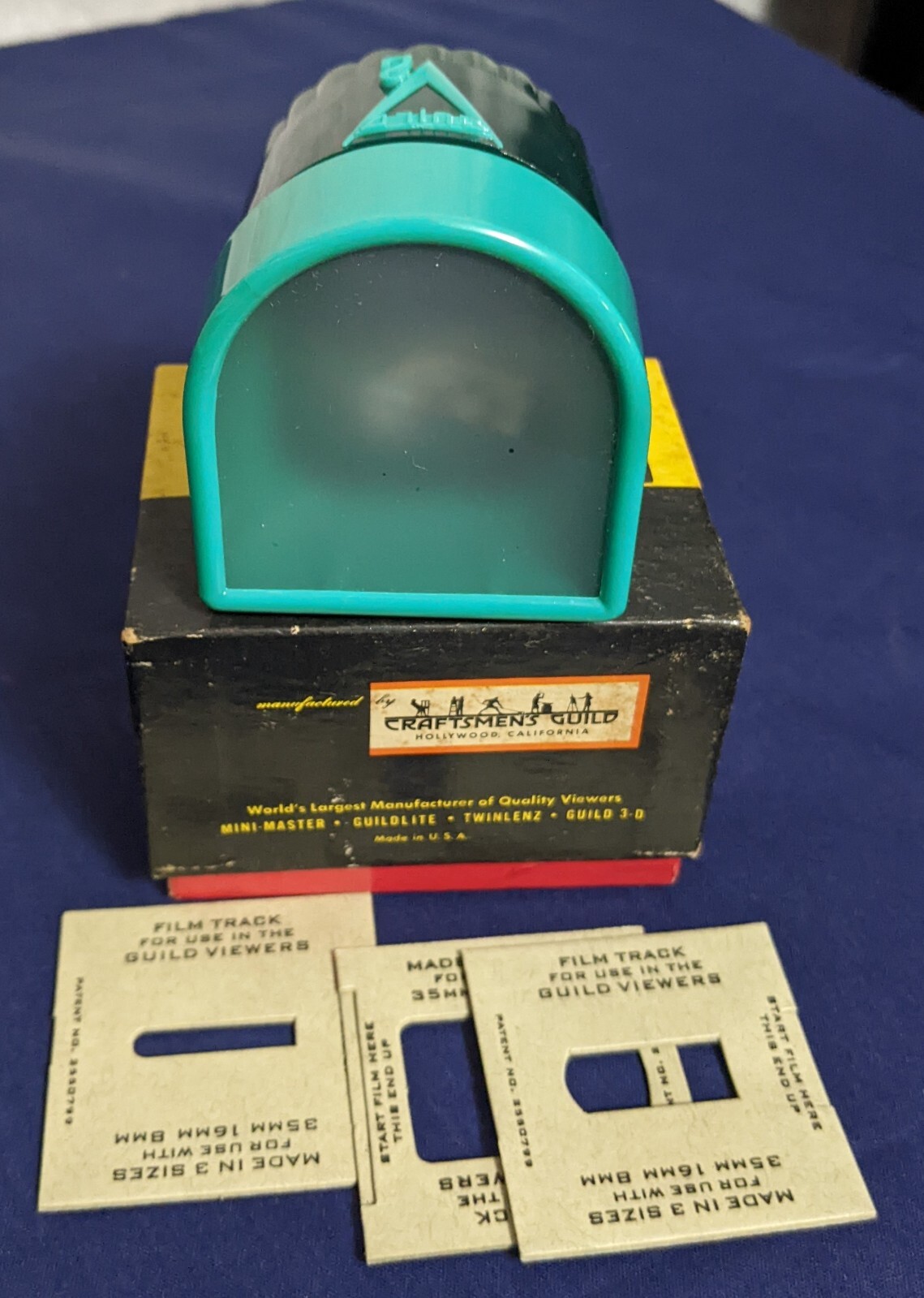 Vtg 1950s CRAFTSMEN’S GUILD Slide Viewer 2 for 2 x 2 Slides in Box