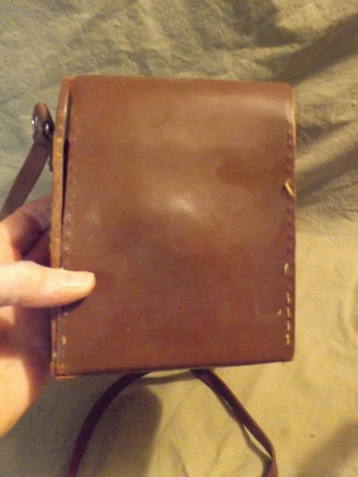Vintage Mid-century Leather BELL & HOWELL Camera Case For Repair w Owner’s Name