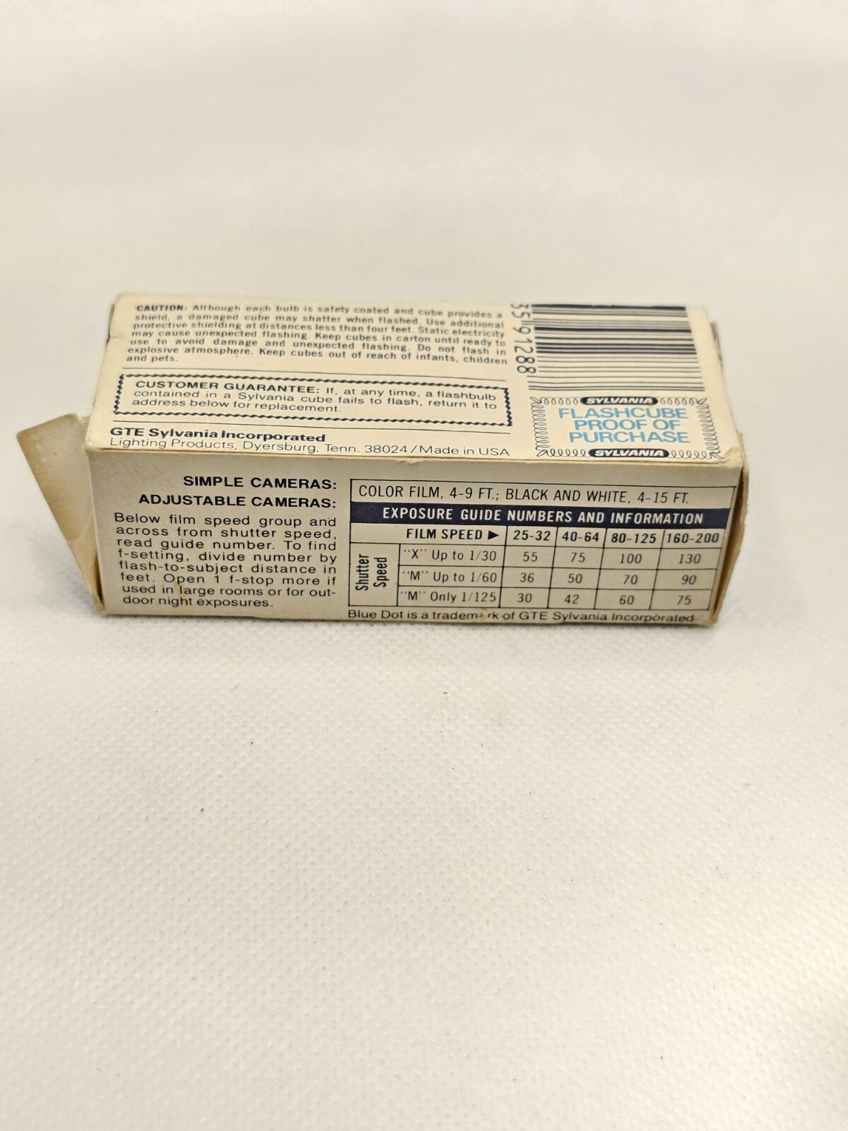 Vintage Sylvania Flashcubes 3 Cubes 12 Flashes New in the box