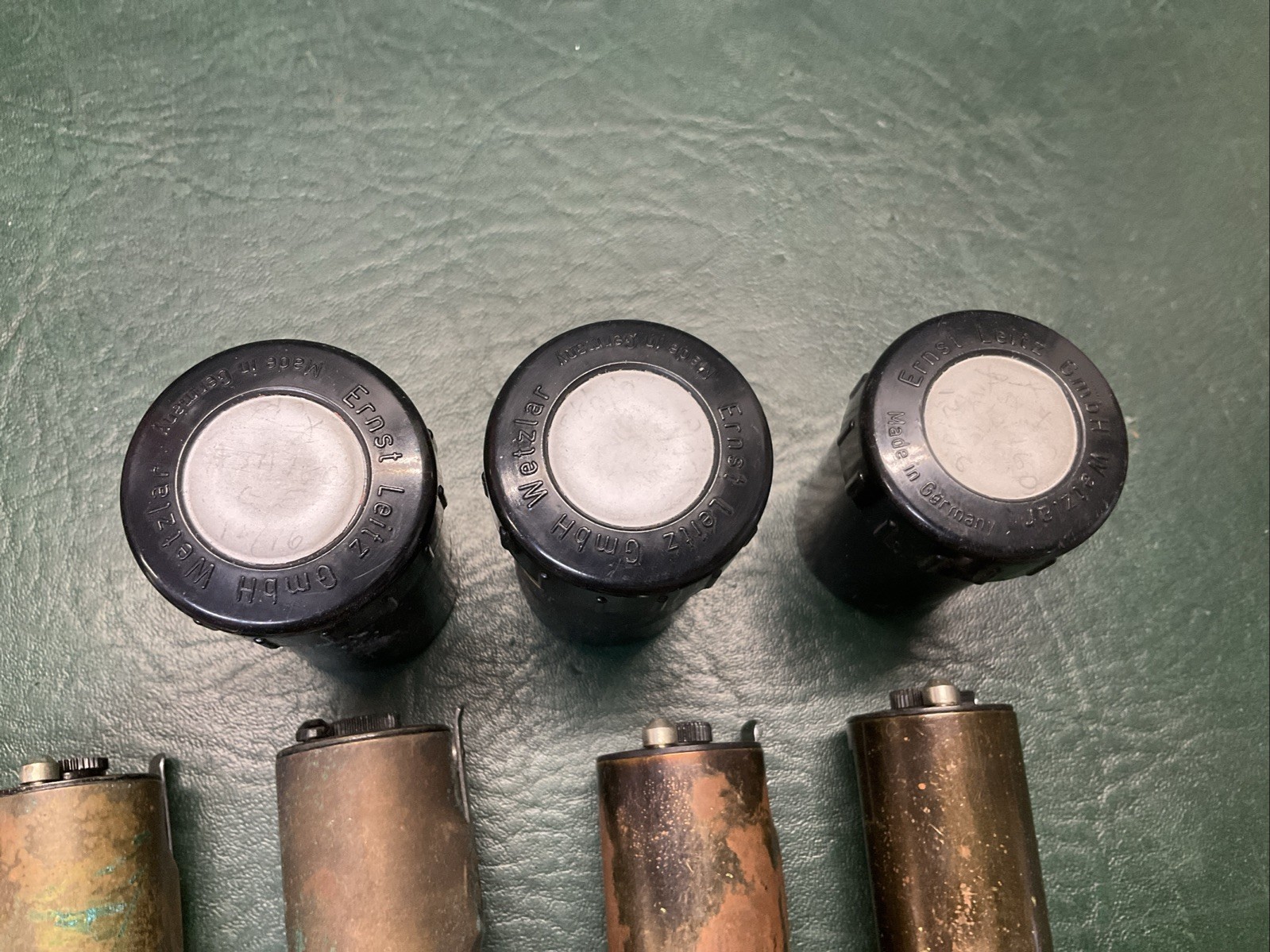 5 Ernst Leitz GmbH Wetzlar 35mm Reloadable Film Canisters w/ 3 Cases