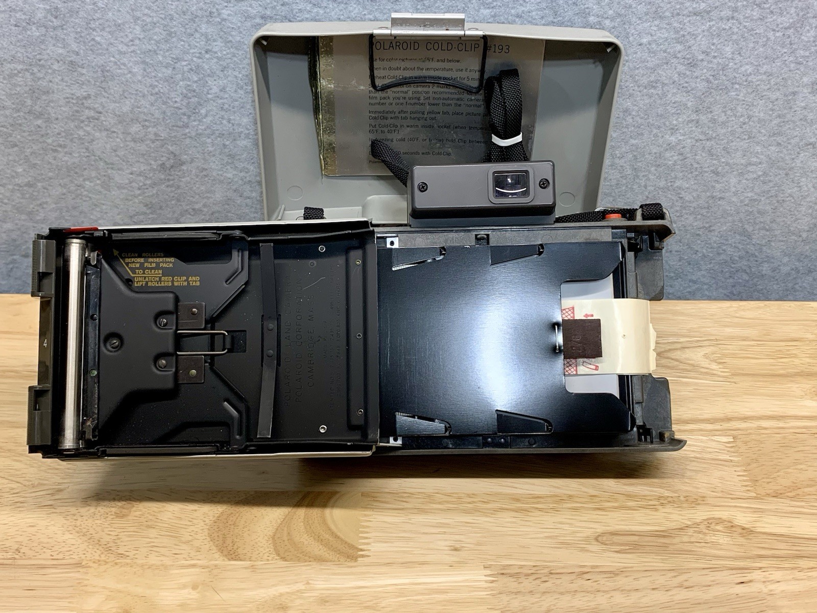 Polaroid 1960’s Vintage Land Camera Automatic 210 W/ Flash Attachment- Untested