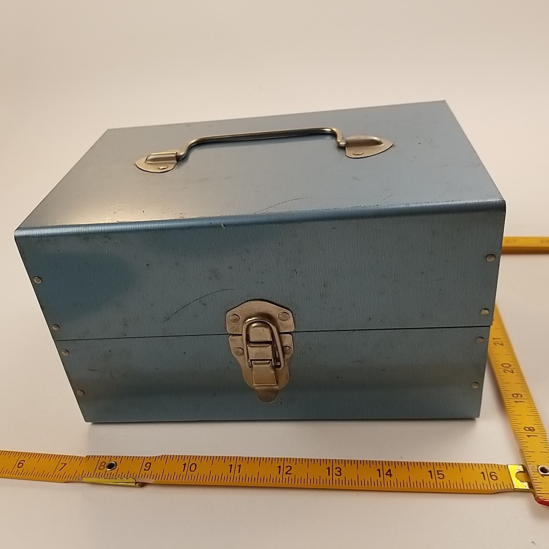 Vintage Movie Super 8mm Storage Case Box 12 Slots 3 Metal Adams Reel Cans 1960s
