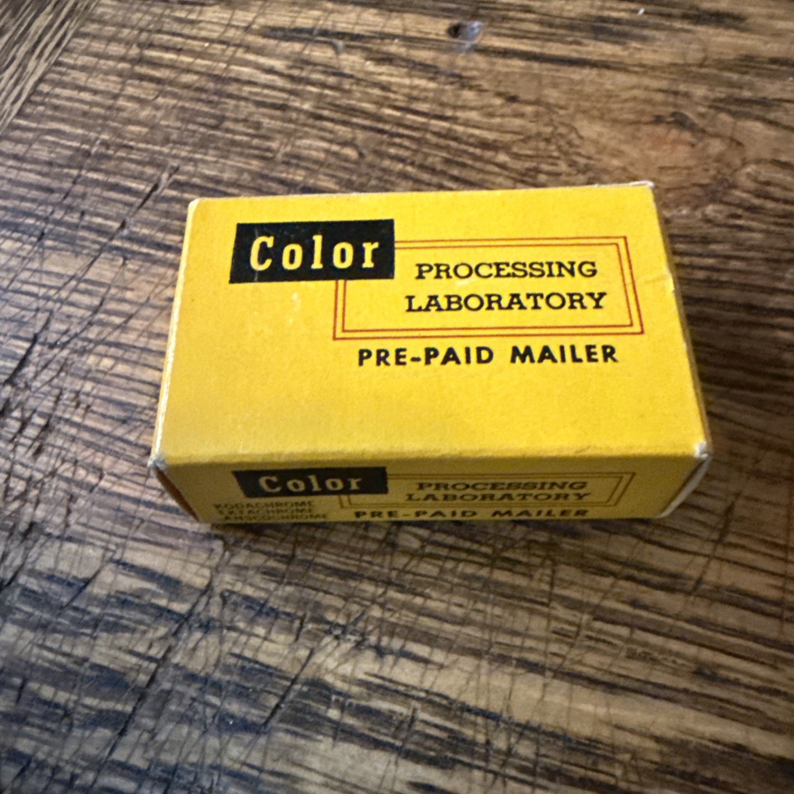Vintage 1950s Kodachrome Film Box Pre Paid Shipping Label Mailer & Bag NOS