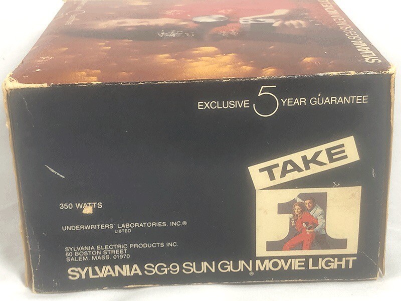 VINTAGE Sylvania SG-9 SUN GUN 350 Watt Movie Light Tested in Original Box