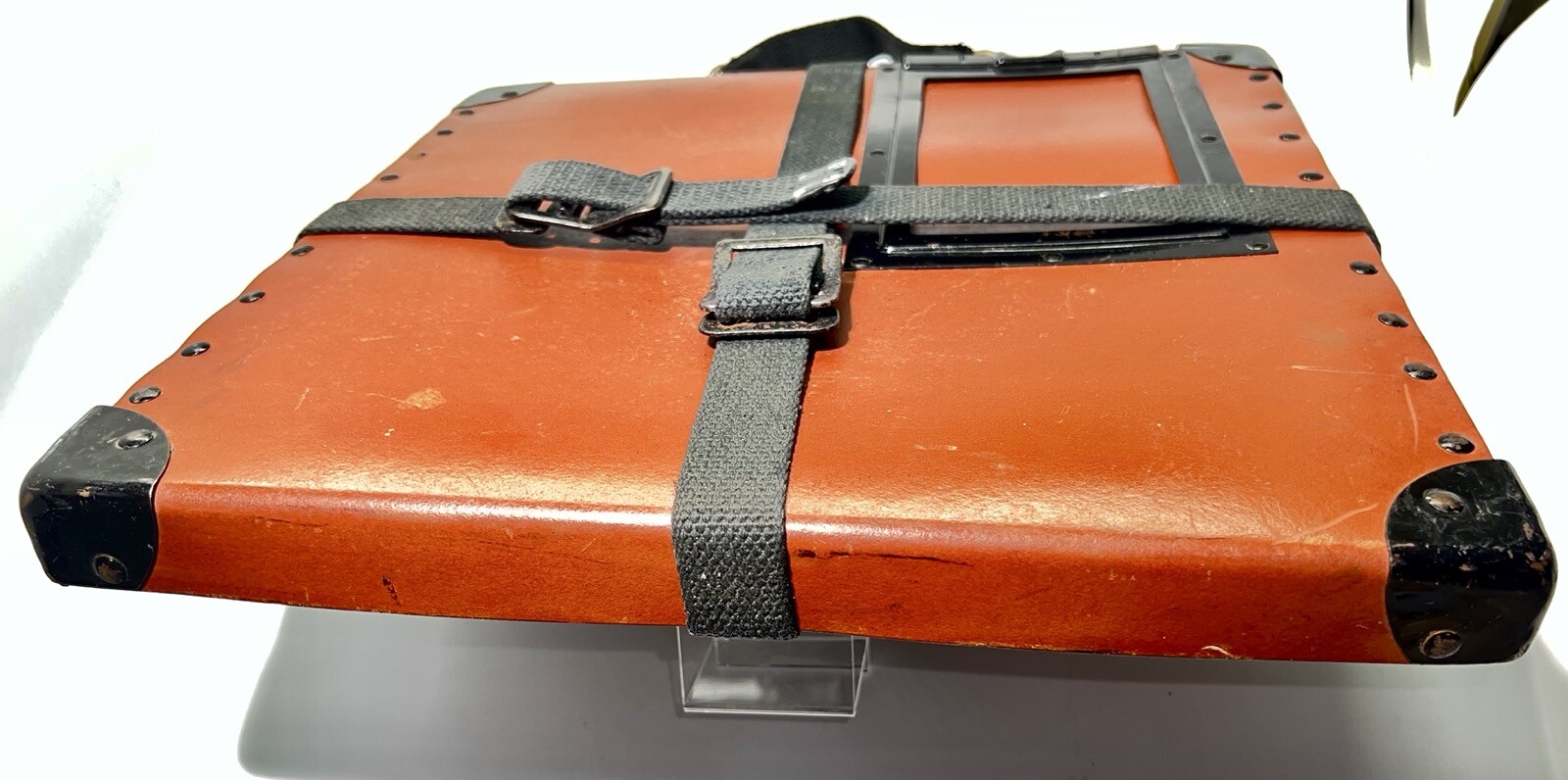 Vintage Brown Fibre Case & Reel – Collectible Movie Wall Art, 13-1/2” x 13-1/2″