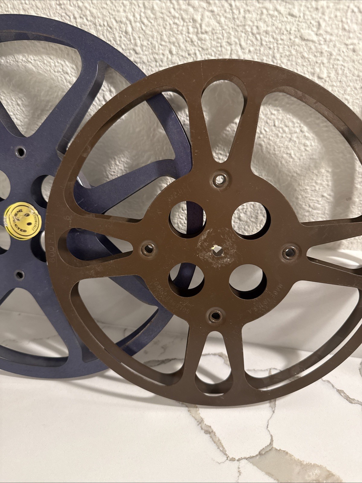 6 Vintage Metal Film Reels – Goldberg Bros, Plio-magic, Motion picture Enterpris